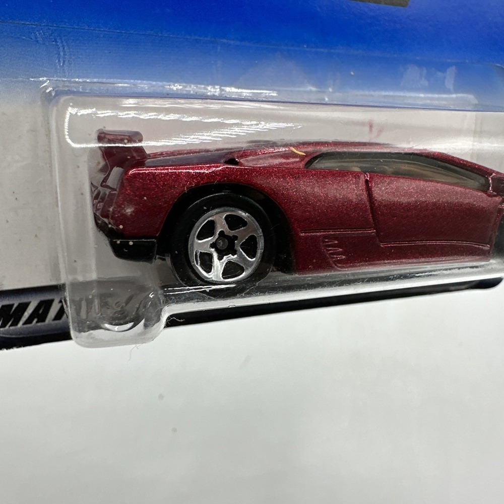 Hot Wheels 1998 Burgundy Red Lamborghini Diablo 5 Spoke Wheels #781 - Picture 5 of 12